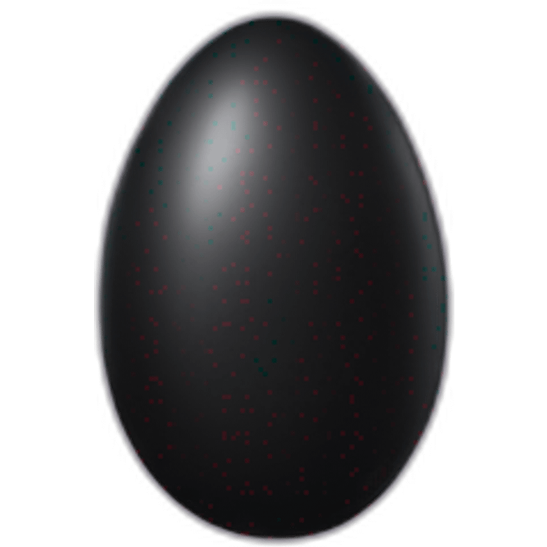 Black egg emoji