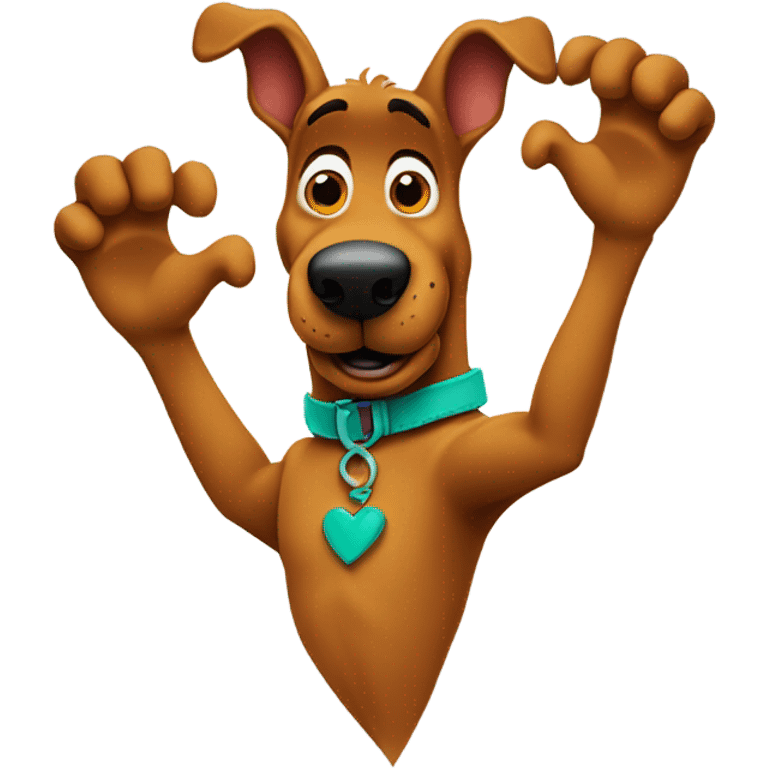 Scooby doo sending a heart  emoji