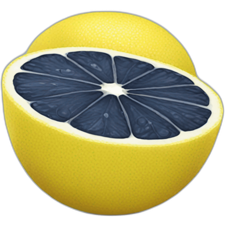 a blue lemon emoji