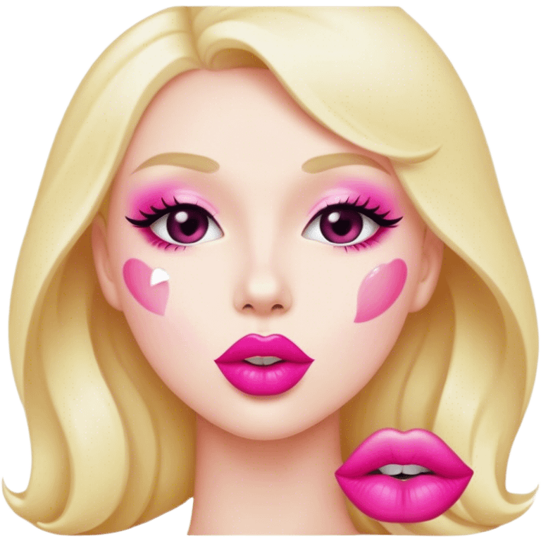 Pink kiss  emoji