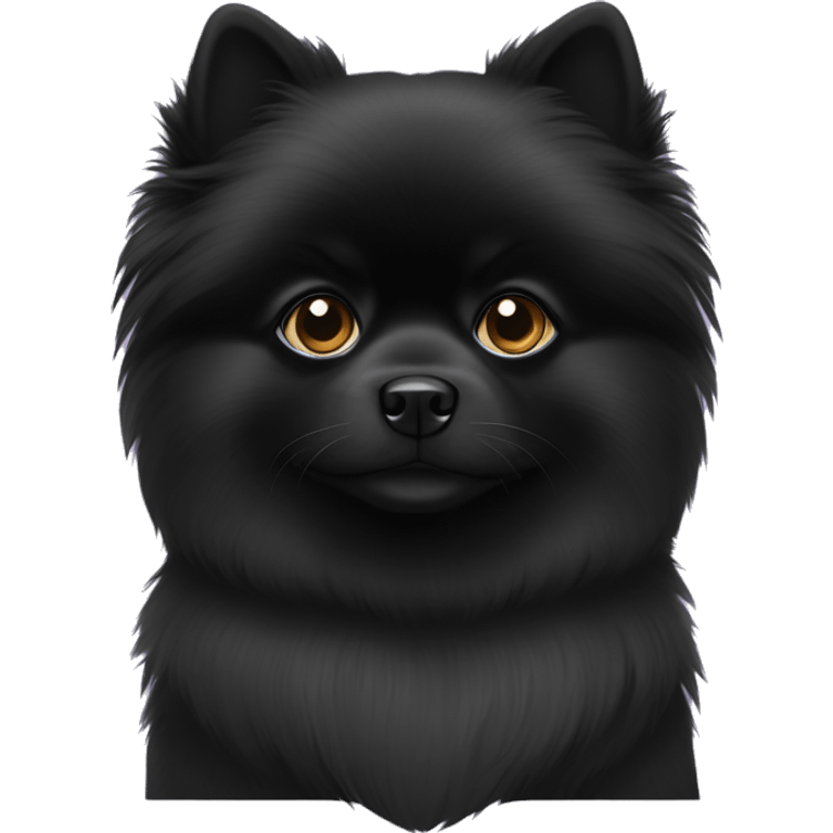 Black pomeranian  emoji