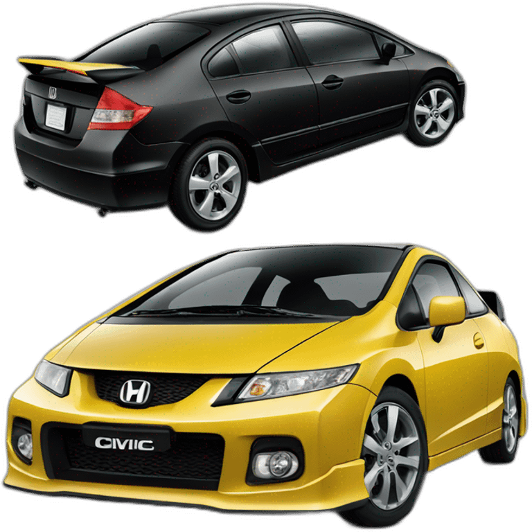 honda civic 2008 brazilian si black emoji