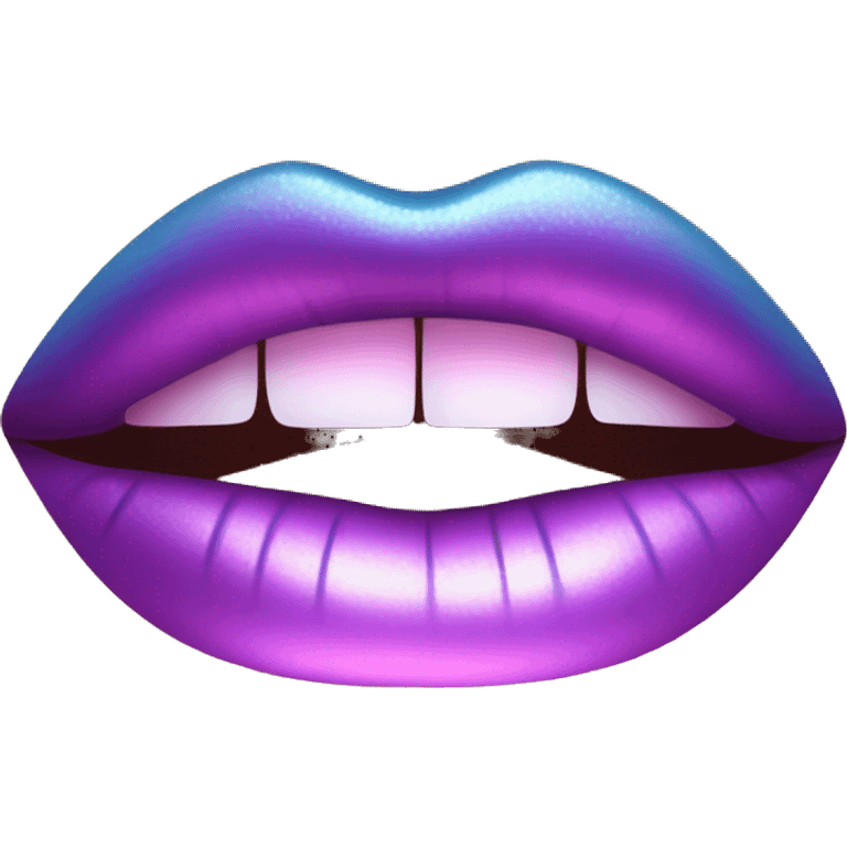 Purple pink and blue lipgloss  emoji