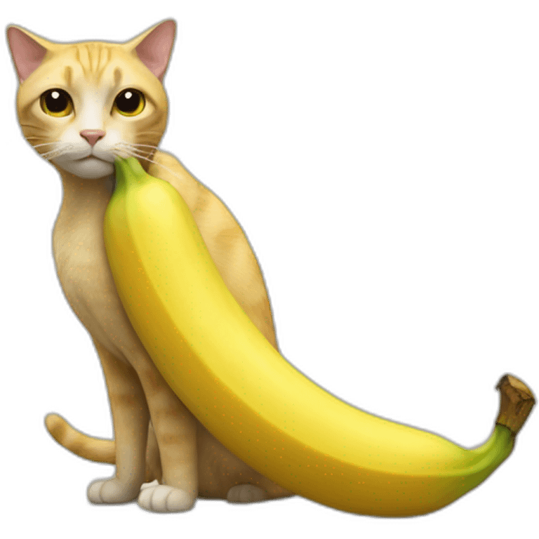 a cat that is a banana emoji