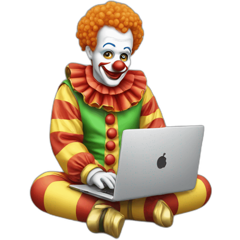 Clown with laptop emoji