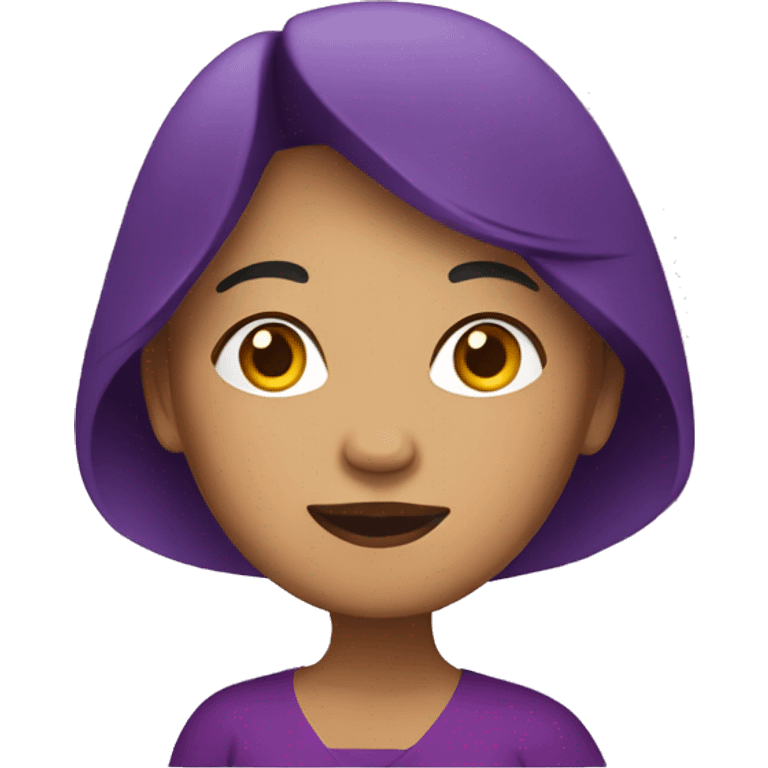 Filipino lady with purple emoji