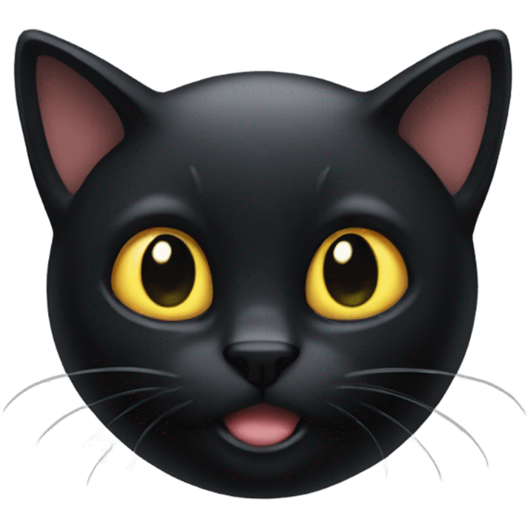 A black cat gaming emoji