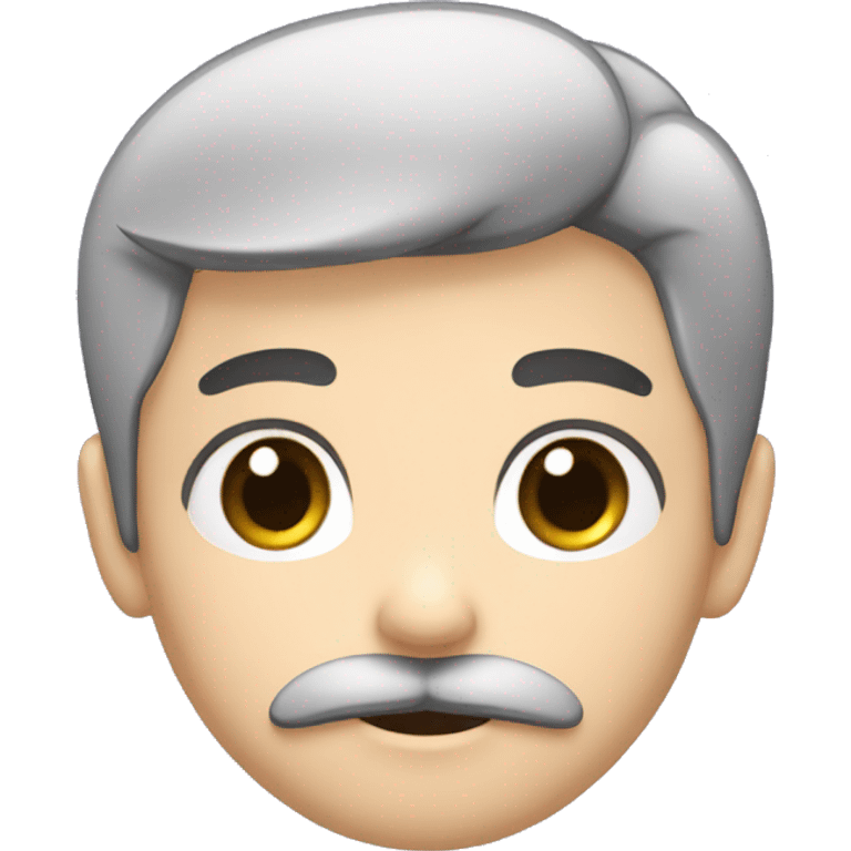 Boy with black hair and clack eyes cute and moustache emoji