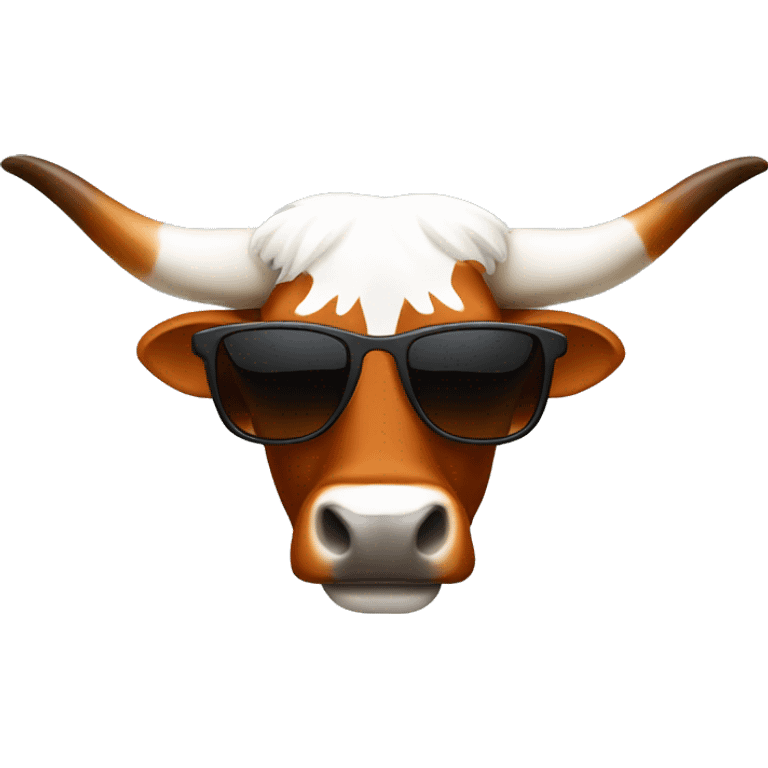 Texas Longhorn with sunglasses  emoji