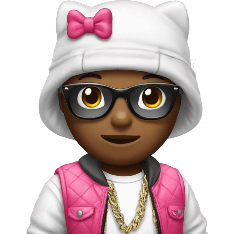 Hello kitty with swag emoji