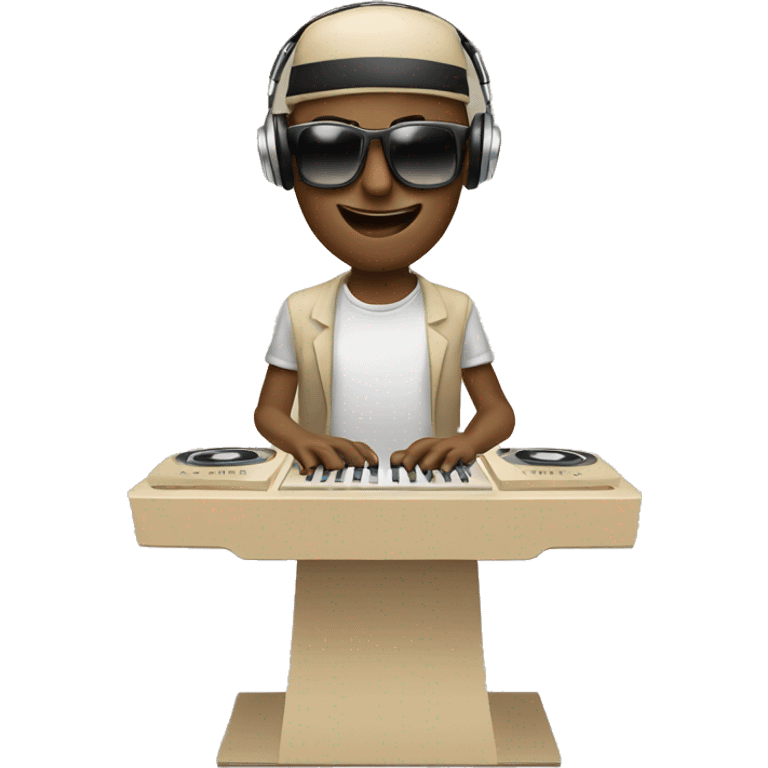 dj laptop stand beige emoji