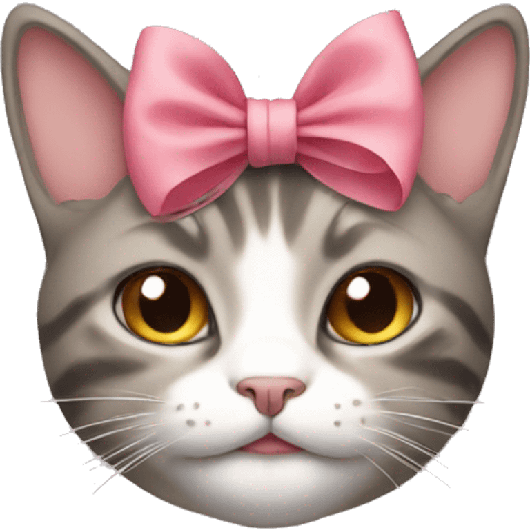 Cat with a bow on its head emoji