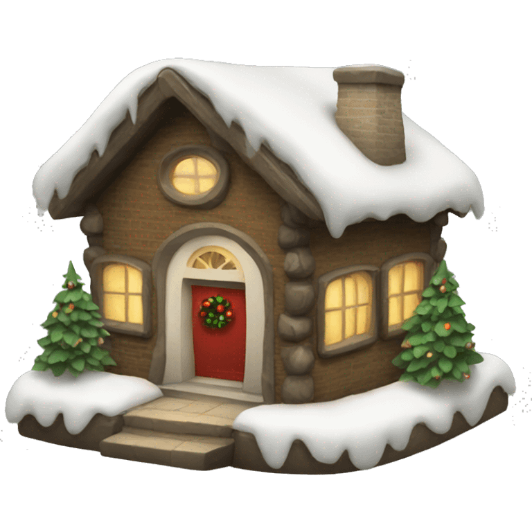 christmas cottage emoji