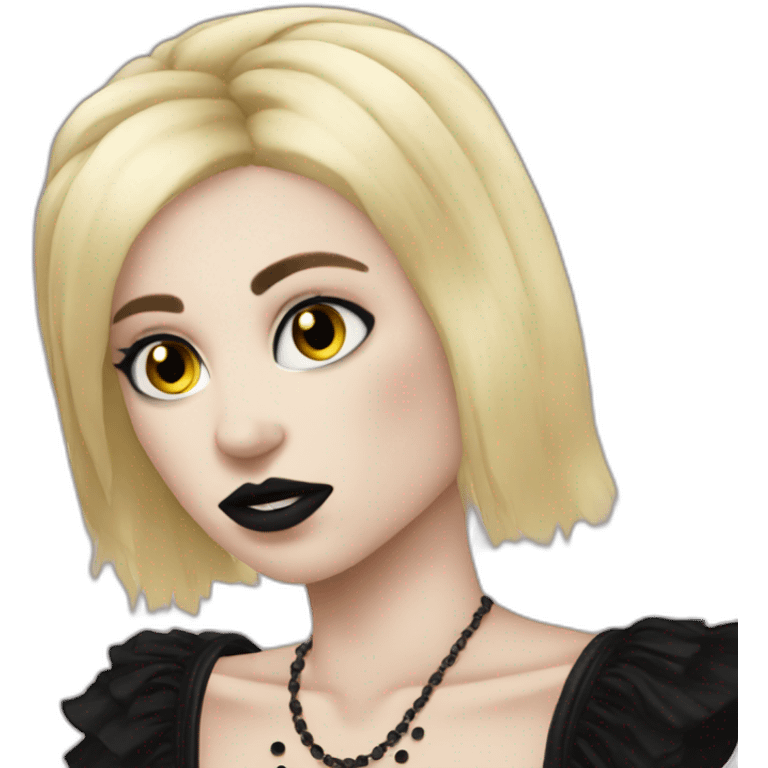 Femboy goth blond emoji