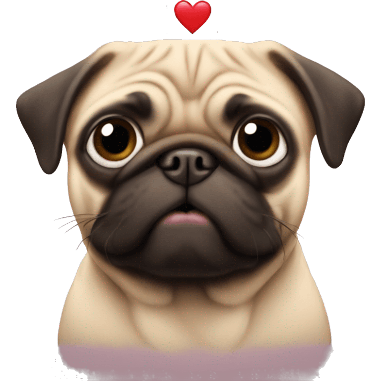 Pug heart emoji