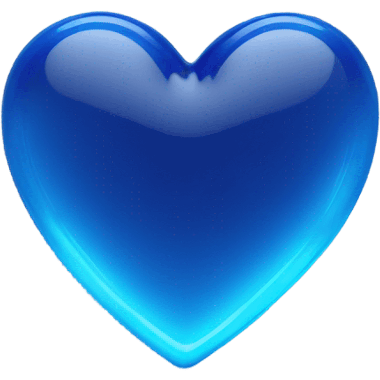 Neon glass cobalt heart  emoji