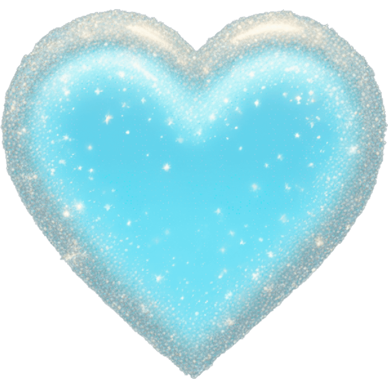 Pastel blue sparkling heart emoji