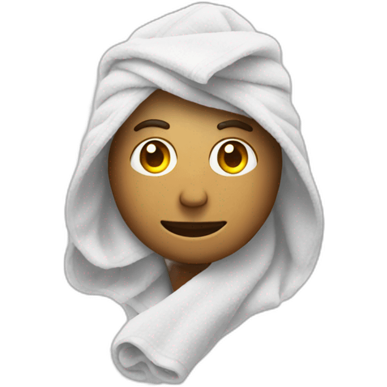 person with a towel on his head emoji