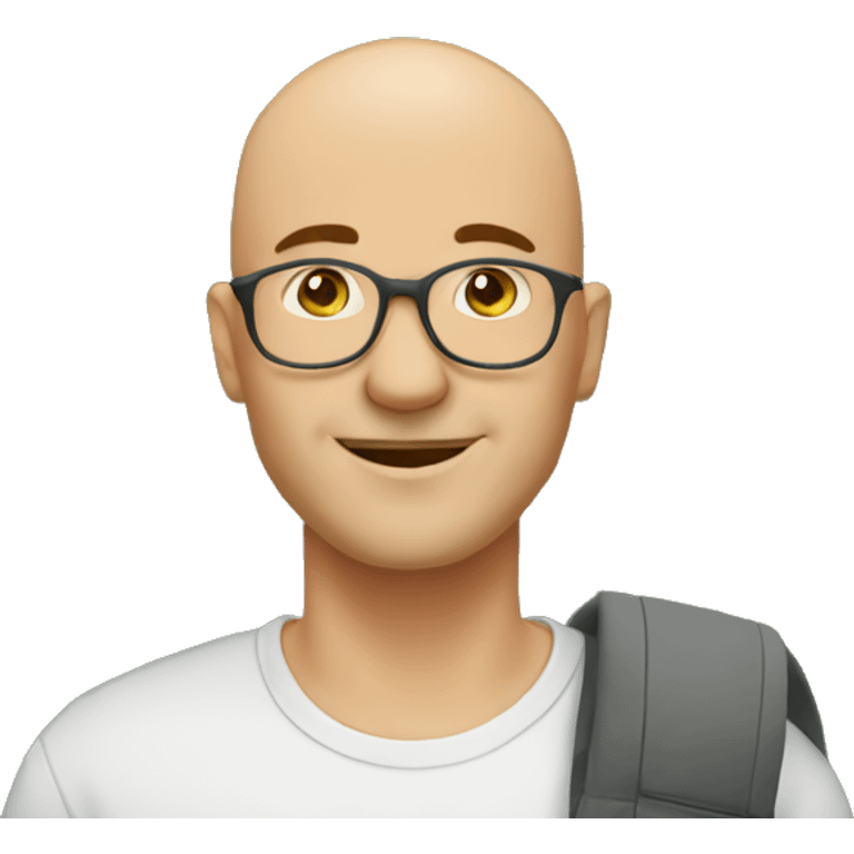 bald guy in front of the mount emoji