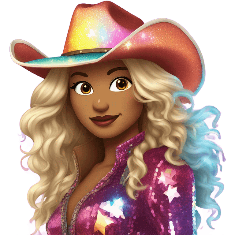 Disco cowgirl emoji