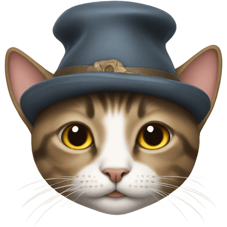 Cat wearing a hat emoji