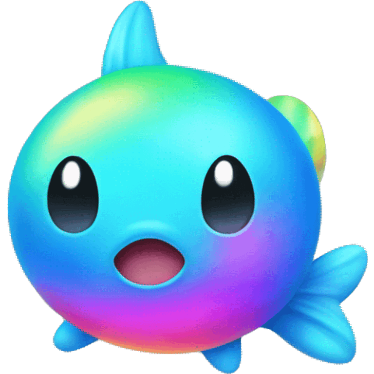 Neon rainbow marill emoji