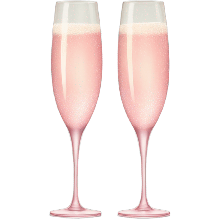 Pink champagne glasses  emoji