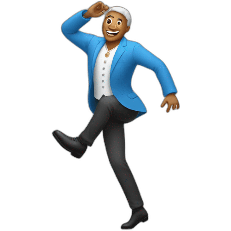 Un homme abiller en noël qui danse  emoji