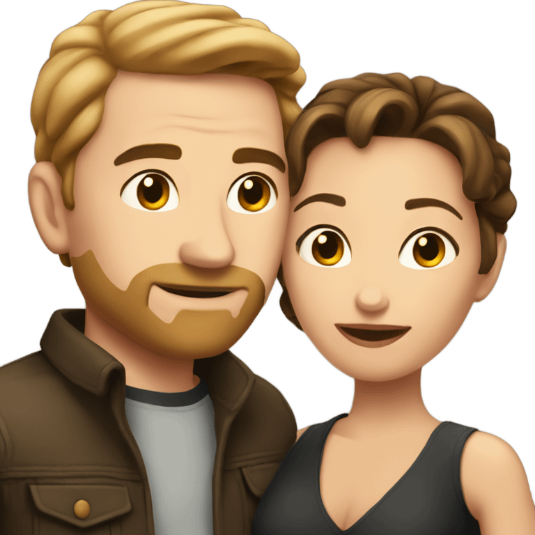 Angie and Paul in love emoji