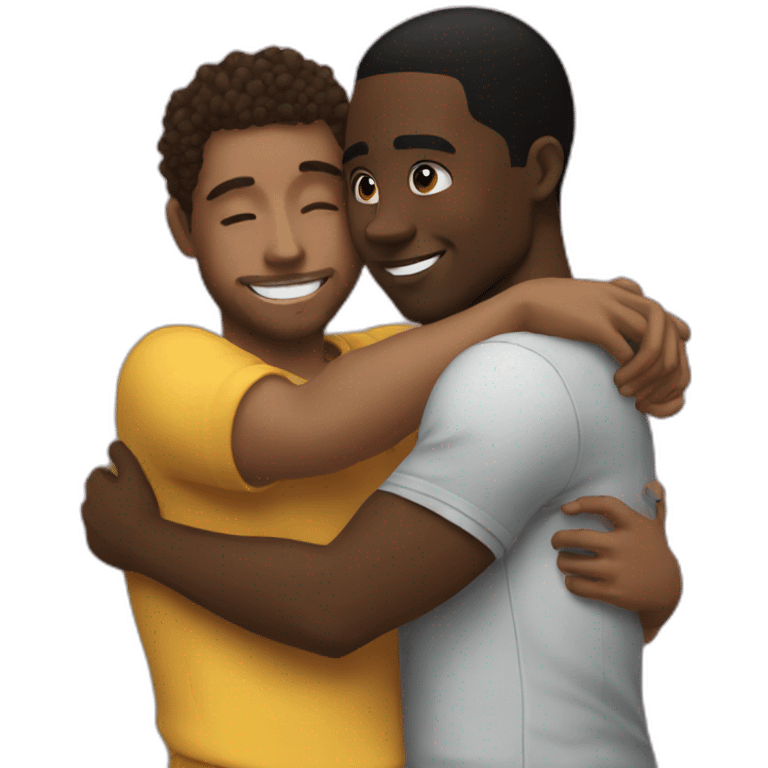 ozuna hugging a black guy emoji