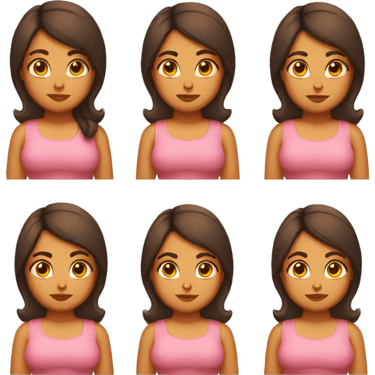 fat girl with side part indian emoji