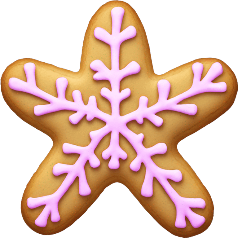 pink snowflake cookie  emoji