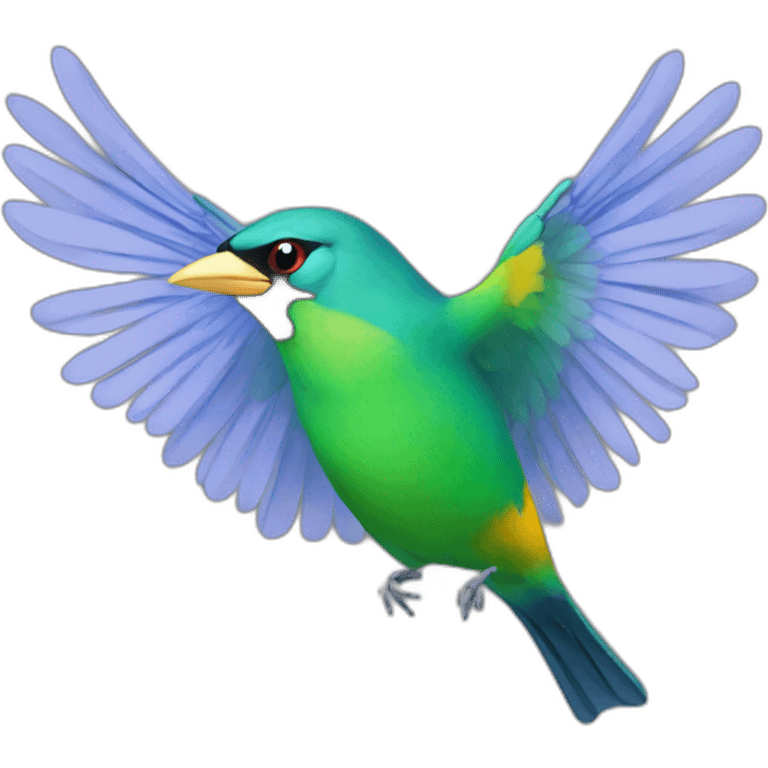 tanager with too many wings emoji