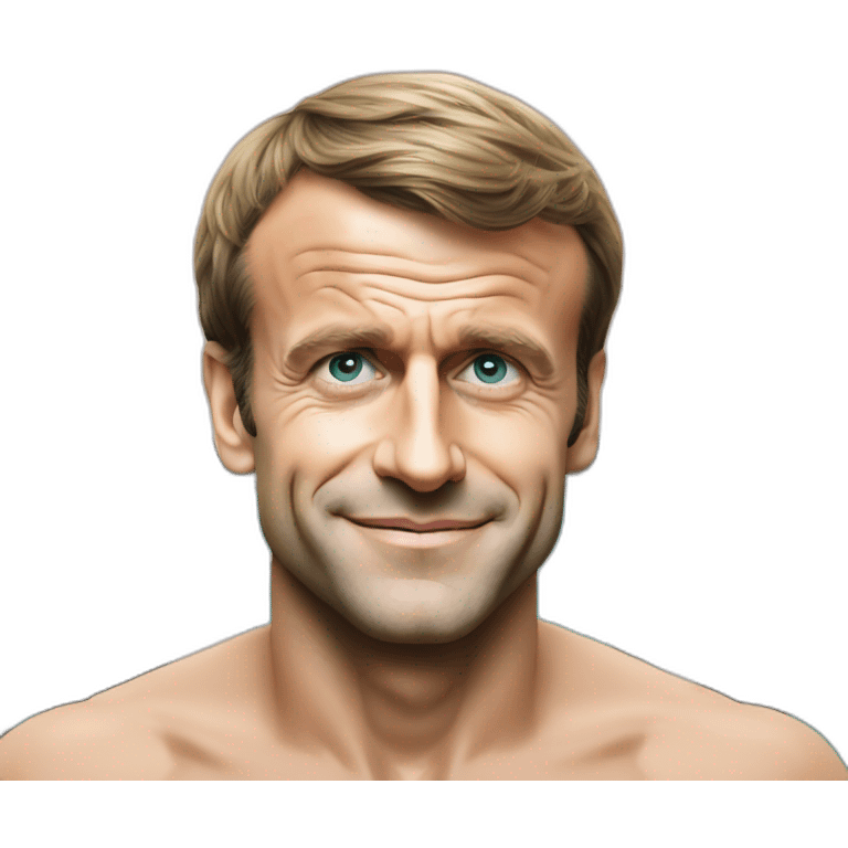 Emmanuel Macron a la piscine emoji