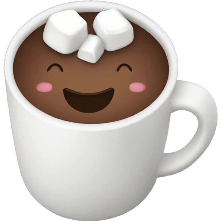 Hot cocoa with marshmallow  emoji