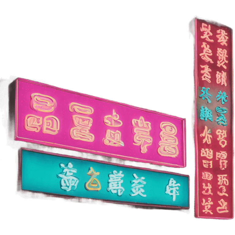 Hong Kong neon sign emoji