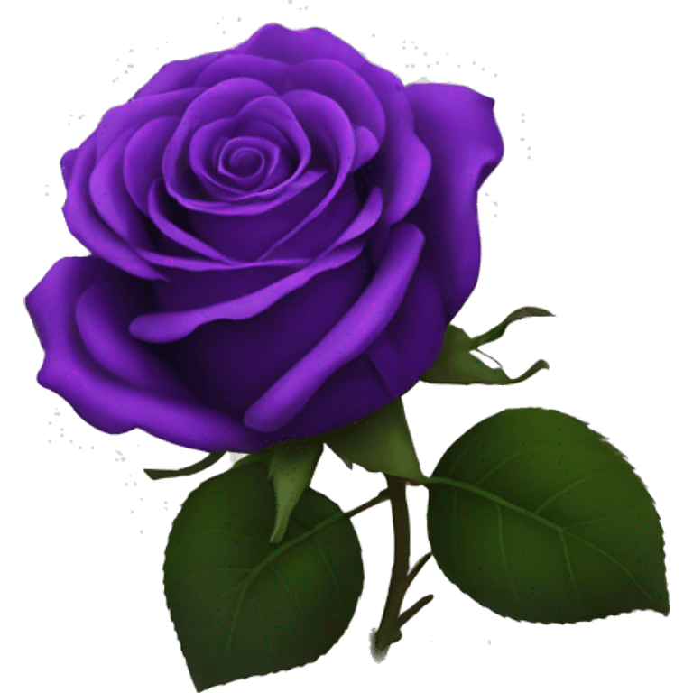 Purple Rose with black background emoji