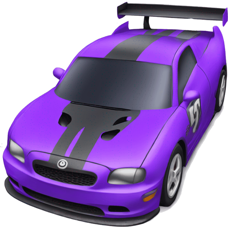 Purple race-car emoji