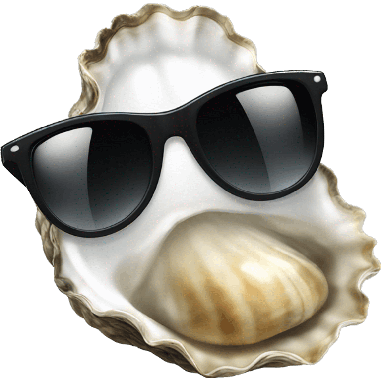 oyster wearing sunglasses emoji