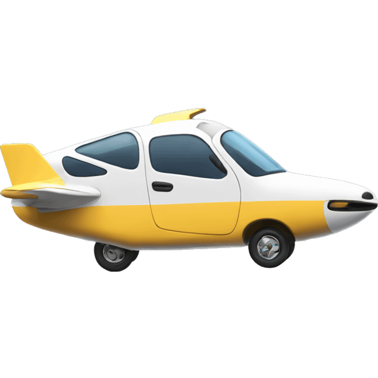 Flying car with open door emoji