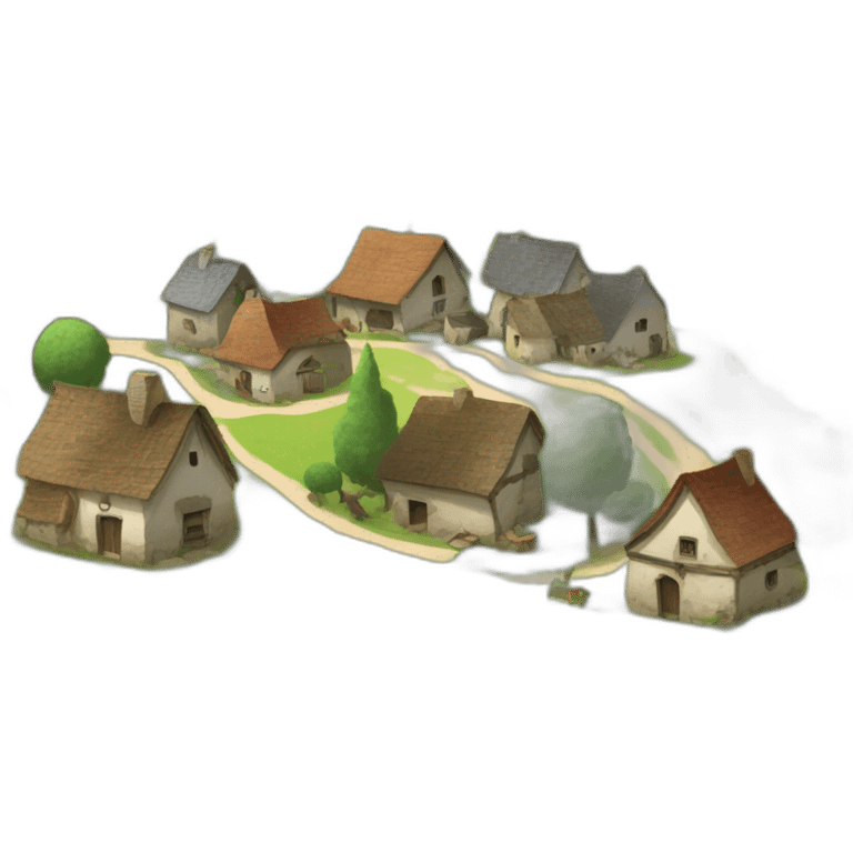 Village au creux des collines emoji