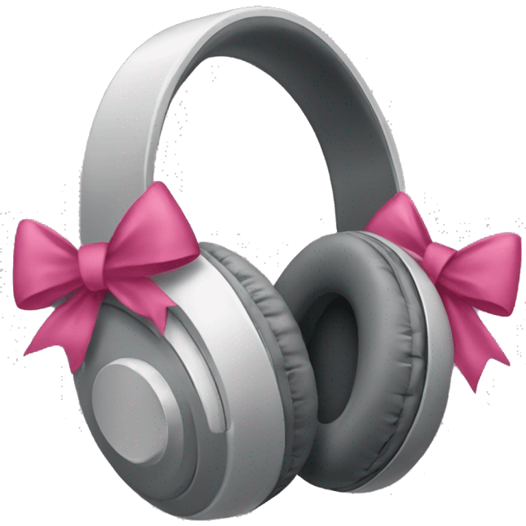 Headphones with bows on the side emoji