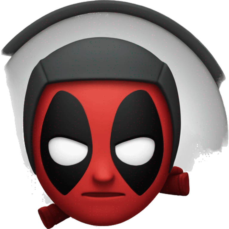 deadpool face in a circle emoji