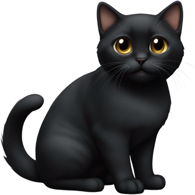 Black munchkin cat emoji