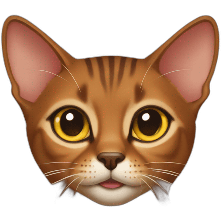 Abyssinian cat emoji