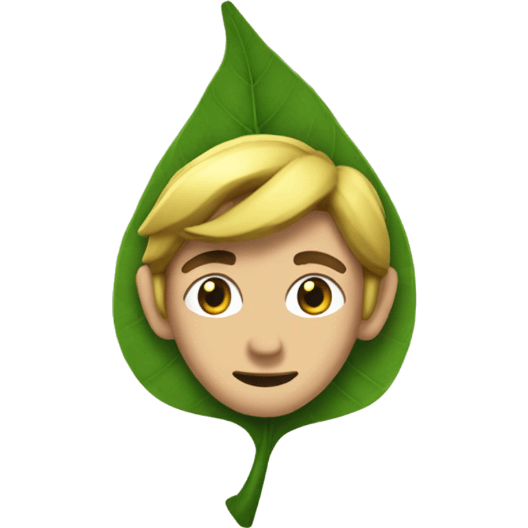 Link made of leaf emoji