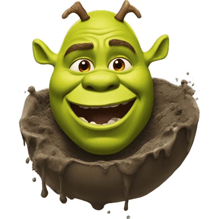 shrek eating mud emoji