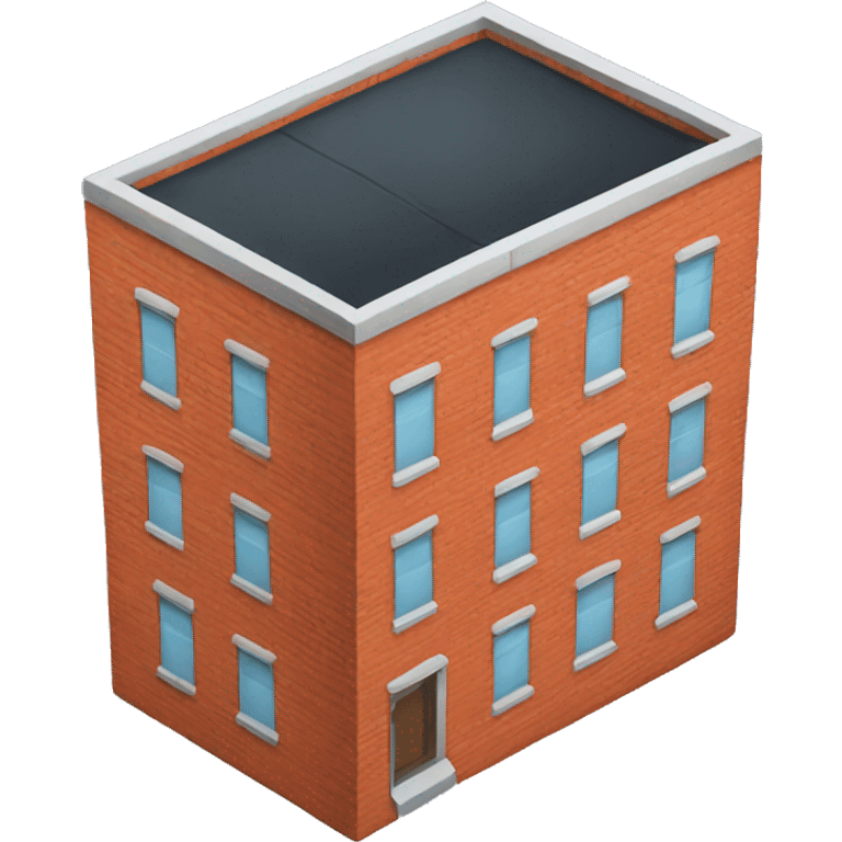 Red brick building  emoji