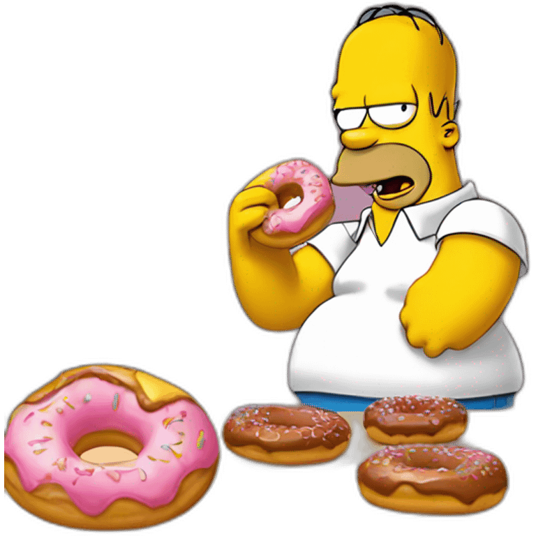 homer simpson eating a donut emoji