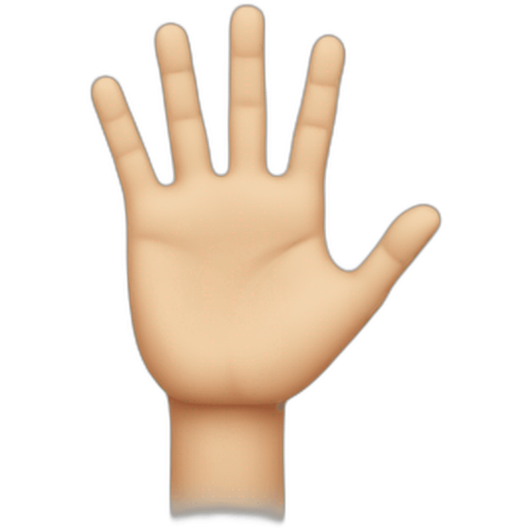 hand with three fingers emoji